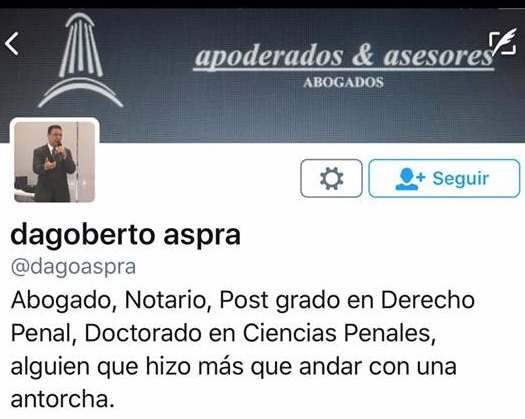 Tweeter Dagoberto Aspra