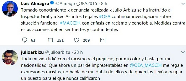 Tweet Arbizu-Almagro