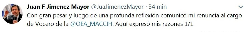 Tweet Jimenez Mayor